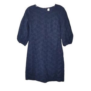 Gap Eyelet Dress Women Size 02P Black Lined